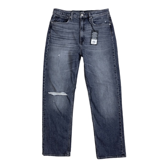 Hudson Los Angeles Jade Distressed Denim Jeans High-Rise Straight Loose Fit 31 - Picture 1 of 8